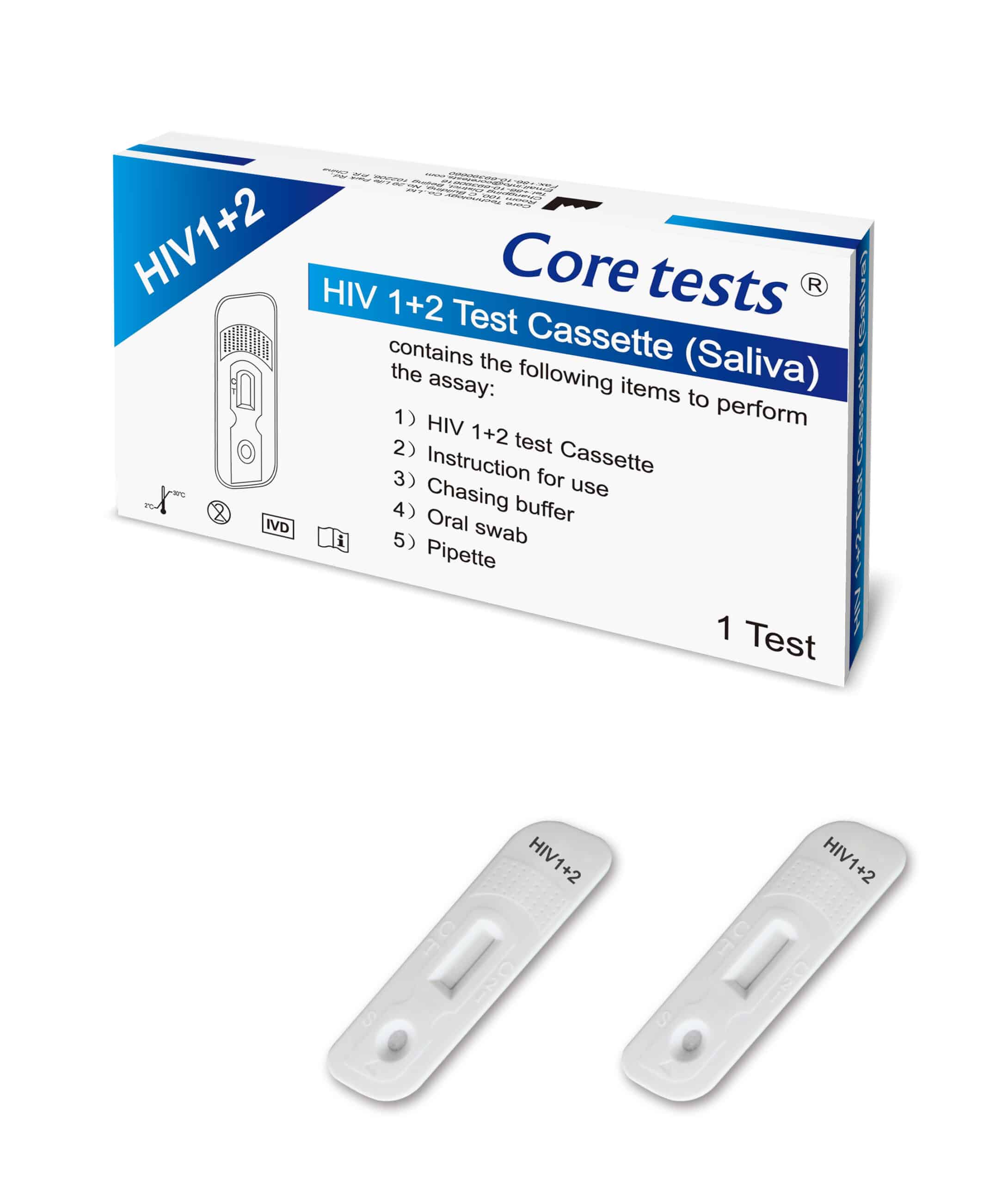 HIV 1+2 Test (Cassette)